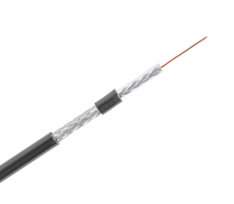 สายโคแอกเซียลมาตรฐาน RG6 ซีรีส์ 75 โอห์ม—เทปเดี่ยวและสายถัก