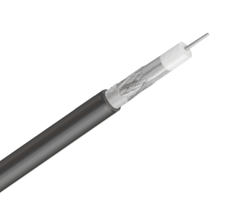 สายโคแอกเชียลชีลด์มาตรฐาน RG59 ซีรีส์ 75 โอห์ม—เทปเดี่ยว & ถักด้วยเยลลี่